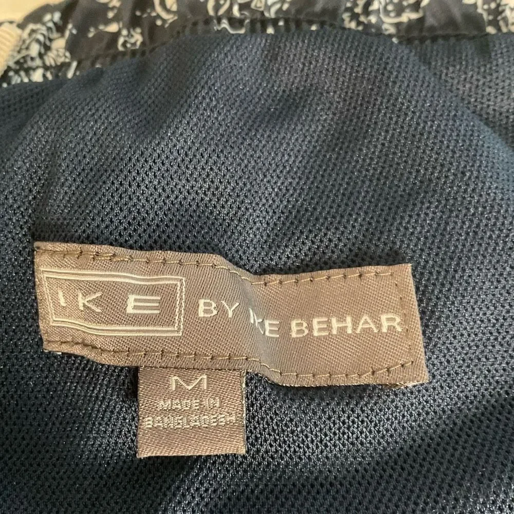 Ike Behar‎ Men's Swim Trunks Board Shorts Size M Blue Paisley Mesh Lining